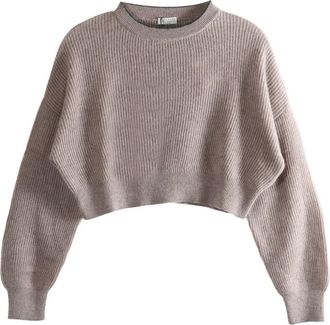 Brunello Cucinelli Ribgebreide trui - Roze