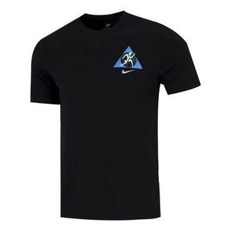 Nike Mens Nike Logo Printing Casual Short Sleeve Black T-Shirt DQ1070-010