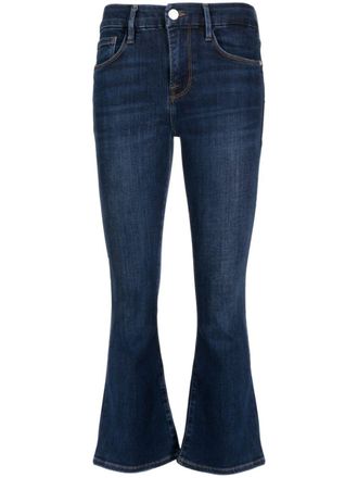 Frame Denim Le Crop mid-rise bootcut jeans - Blue