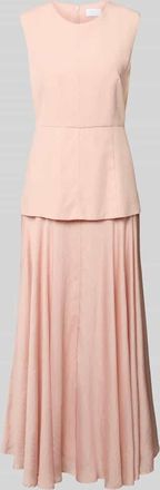 Jake*s Maxikleid aus Lyocell-Leinen-Mix mit 2-in-1-Look in Fuchsia, Gr&ouml;&szlig;e 32