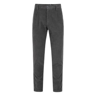 Bomboogie Slim fit brokaat fluwelen broek - Heren - Broeken - Grijs - Maat: W32 Brokaat