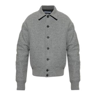 Jacquemus Le Bomber Feltro - Heren - Jassen - Grijs - Maat: S Katoen