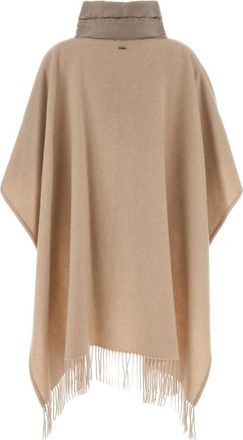 Herno Womens Pink Wool Blend Cape Nuovo Chantilly Exterior: Cashmere Sciarpe E Foulard Scarfs