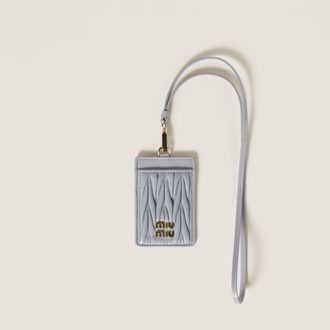 Miu Miu Matelass&eacute; nappa leather badge holder