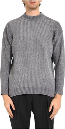 Daniele Alessandrini Truien & Vesten, Heren, Grijs, XL, Polyester, Rondgebreide trui