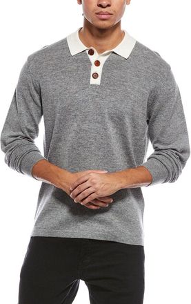 Brodie Solid Wool & Cashmere-Blend Rugby Shirt