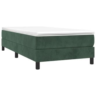 vidaXL Vidaxl - Estructura De Cama Sin Colch&oacute;n Terciopelo Verde Oscuro 80x200cm