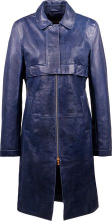 Freaky Nation Ledermantel FREAKY NATION Finja-FN, Damen, Gr. S (36), navy, Oberstoff: 100% Leder; Futter: 100% Baumwolle, M&auml;ntel Ledermantel
