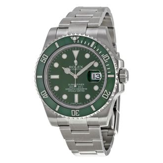 Rolex Pre-owned Rolex Submariner Automatic Chronometer Hulk Green Dial Mens Watch 116610LV
