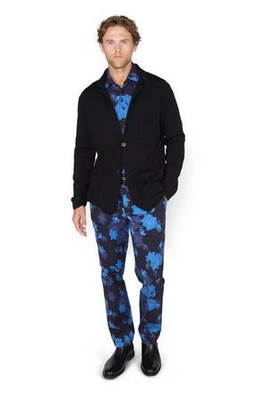 Lords of Harlech Jacob Merino Wool Sweater Blazer in Black at Nordstrom, Size Xx-Large