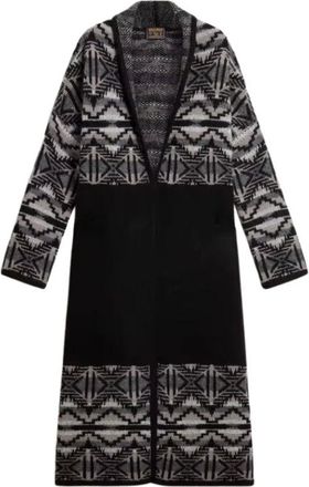 Woolrich Cardigan lungo in maglia - - Knitwear - Donna - Nero - M