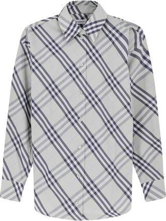 Burberry Emma Katoenen Overhemd - Dames - Overhemden - Veelkleurig - 2XS - Katoen - Overhemden
