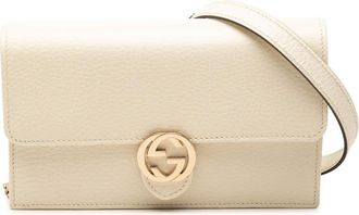 Gucci Pre-owned Gucci Dollar Calfskin Interlocking G Wallet on Chain Ladies TA7RJUKG5UYFR33T