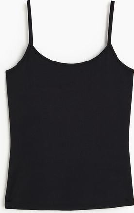H&M Trägertop aus Microfaser - Schwarz