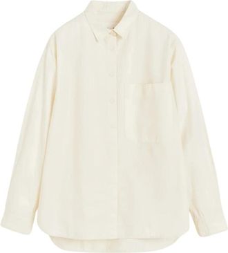 AIAYU Shirts - Dames - Overhemden - Beige - S - Katoen - Overhemden