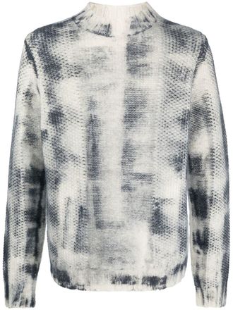 Malo abstract-print jumper - Blue