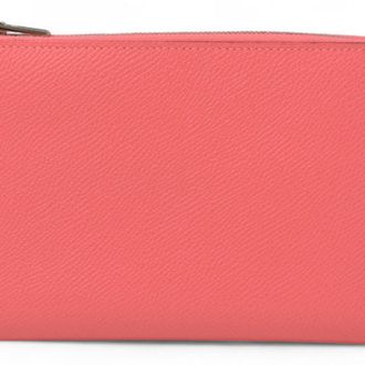 Hermès Orange Poppy Rose Azalee Epsom Leather Wallet (Bi-Fold) (Pre-Owned)