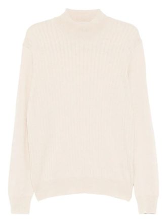 Aur&eacute;lien merino-wool mock-neck top - Neutrals