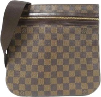 Louis Vuitton Pre-owned Cross Body Bags, female, Brown, Size: ONE SIZE Pre-owned Damier Pochette Bosphore Shoulder Bag