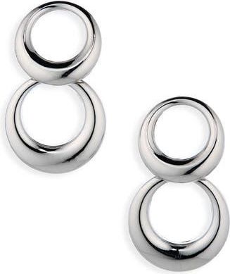 Cara Double Hoop Earrings in Silver at Nordstrom Rack
