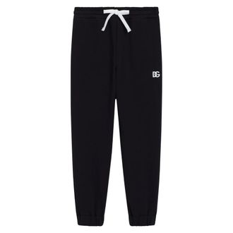 Dolce & Gabbana Fleece Jogging Trousers with Logo - male - Dolce & Gabbana - Sweatpants - Blue - 4 Y - Kids