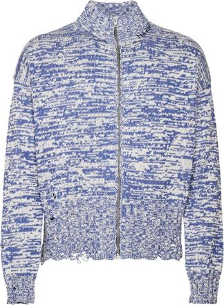 Marni Mock-neck Zip Cardigan - Heren - Vesten - Veelkleurig - M - Truien & Vesten