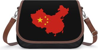 Generic China Map Flag Fashion Womens Crossbody Bags Novelty Handbag Shoulder Bag Purse