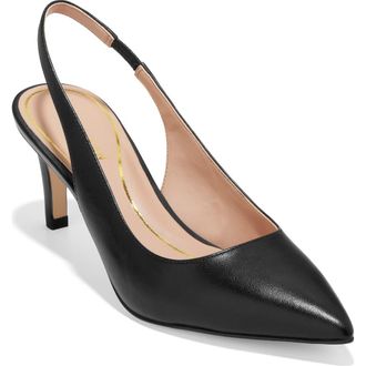 Cole Haan Vandam Slingback Pump in Black Prin at Nordstrom Rack, Size 5.5