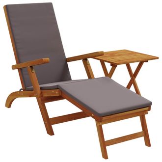 vidaXL Recliner Y Tumbona Plegable 2 Pcs Gris Oscuro Vidaxl