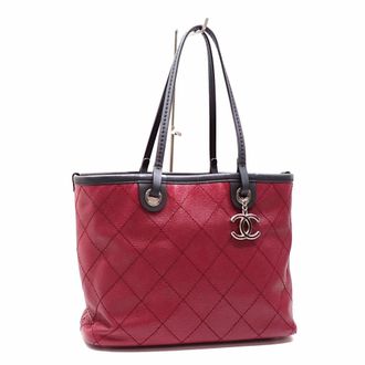 Chanel Black Bordeaux Grained Calfskin Tote Bag (Pre-Owned)