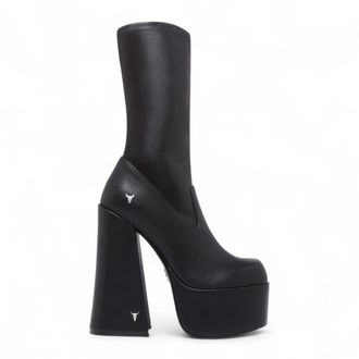 Windsor Smith Mid-Calf Sock Platform Goth Heel Boots