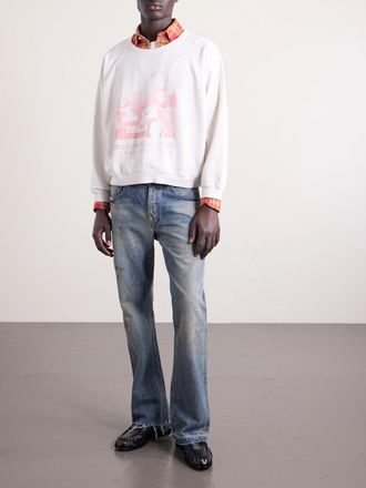 Enfants Riches Deprimes Incandescent Distressed Cotton-Jersey Sweatshirt