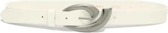 Genny Cintura in pelle con fibbia con fibbia curva - Bianco