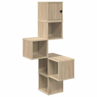 vidaXL Estante De Esquina De Pared Roble Sonoma 48 X 48 X 120 Cm Vidaxl