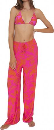 PQ Swim Womens James Tie Pant In Del Mar Palms