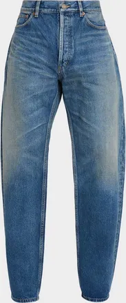 Saint Laurent Men & apos;s High Rise Barrel-Leg Jeans