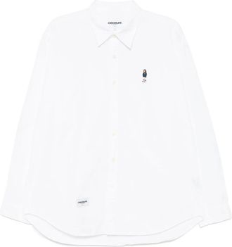 Chocoolate Camicia con applicazione - Bianco
