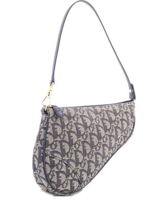 Dior Vintage Saddle Bag Diorissimo Canvas Mini clutch bag - Blauw