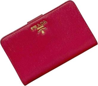 Prada Pre-owned Wallets, female, Pink, Size: ONE SIZE Pre-owned 1Ml225 Bi-fold Wallet