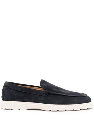 Tod's Navy Blue Slip-on Loafers