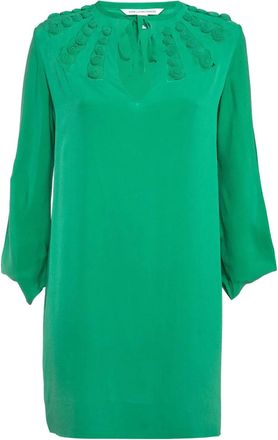 Diane Von Fürstenberg 2023 silk rosette mini dress - Green