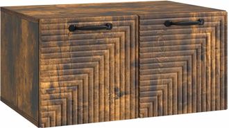 vidaXL Mueble Para Tv De Pared Roble Ahumado 59,5 X 41 X 30 Cm Vidaxl