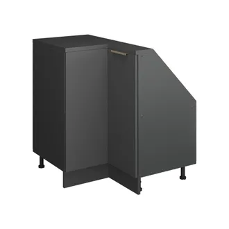Vicco Armario Para Techo Inclinado Armario De Esquina Rion, Antracita-oro, 75.6 X 81.6 Cm Con 1 Puerta, Vicco