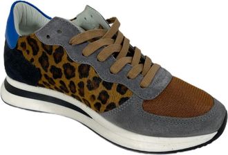 Philippe Model Schoen van kalfsleer met luipaardprint - Dames - Sneakers - Veelkleurig - 37 EU - Leer - Schoenen