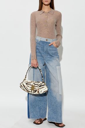 Ganni Jeans With A vintage Effect, Womens, Blue