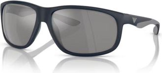 Emporio Armani 0ea4199u Rectangular Two-Tone Sunglasses with Matte Finish