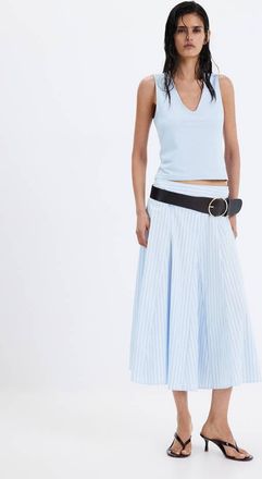 Mango Gonna godet stampata celeste - Donna - 36 - MANGO