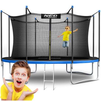 OEM Cama El&aacute;stica De Jard&iacute;n De 404 Cm Con Red Interior Y Escalera Neo-sport