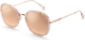 Thomas Sabo Dames Thomas Sabo Mia Vierkante Gespiegelde Zonnebril in Roze