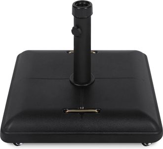 Best Choice Products 81lb. Heavy Duty Square Concrete Rolling Patio Umbrella Base Stand w/ Locking Wheels